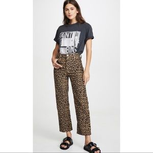 Levi’s Ribcage Straight Ankle Jeans Leopard Cord
